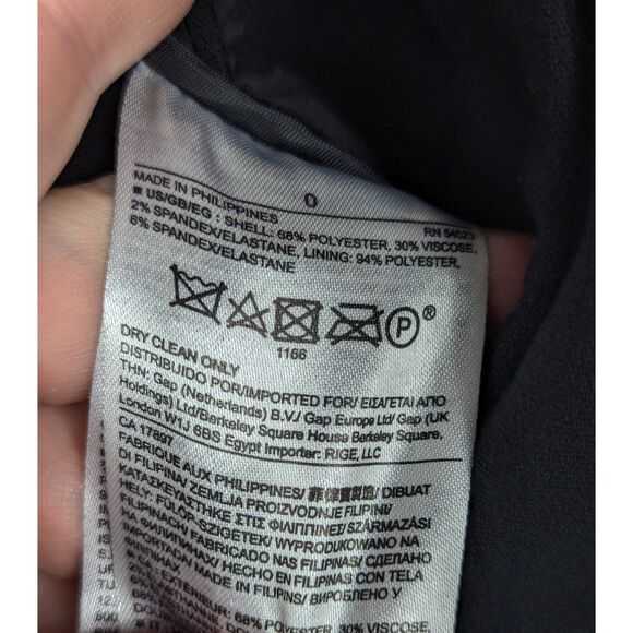 BANANA REPUBLIC Black Vest Jacket Minimalist Essential Size 0 - Picture 6 of 6